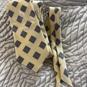 Silk Classic Cream Patterned Men's Tie by Golden House Custom Cravates